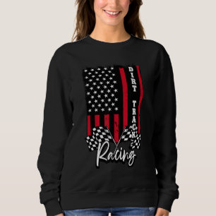 Dirt Track Racing American Flag Motocross Sweatshirt