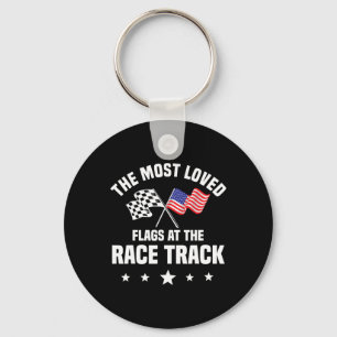 Dirt Track Racing Automobile Race American Indepen Key Ring