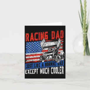 Dirt Track Racing Race Dad Vintage American Flag P Card