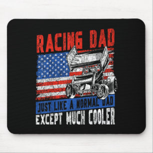 Dirt Track Racing Race Dad Vintage American Flag P Mouse Pad