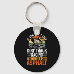 Dirt Track Racing Race Vintage Retro Sprint Car If Key Ring