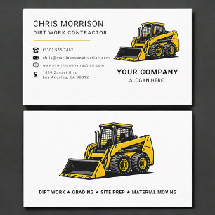 Dirt Work Contractor Construction Business Card