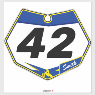 Dirtbike number plate sticker