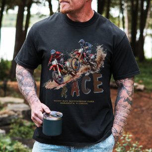 Dirtbikes Racing Motocross Race Park Text T-Shirt