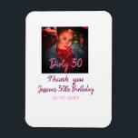 Dirty 30 Birthday add name pink add photo date Magnet<br><div class="desc">Design for couple love</div>