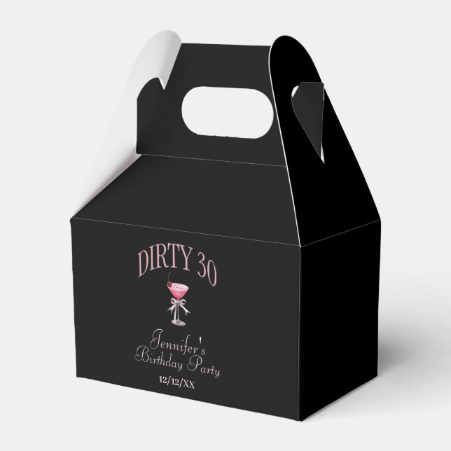 Dirty 30 Coquette Birthday Party  Favour Box (Front Side)