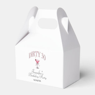 Dirty 30 Coquette Birthday Party Favour Box