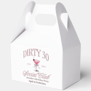 Dirty 30 Coquette Martini Social Club Birthday  Favour Box