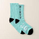 Dirty 30 Turning 30 30th Birthday Party Favour Socks<br><div class="desc">Start celebrating when you wear your birthday socks.  The perfect gift to give or treat yourself.  Personalise them as you choose,  socks come in a variety of sizes,  and can make them any colour!  Look for other fun ideas all part of the Oh Happy Day collection.</div>