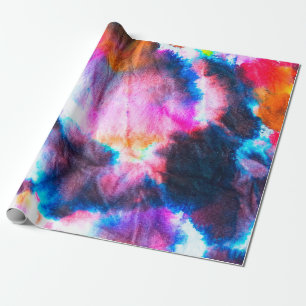Dirty art. Bright red, lilac, pink, yellow colours Wrapping Paper