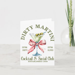 Dirty Bachelorette Martini Tail Club Martini Drink Card