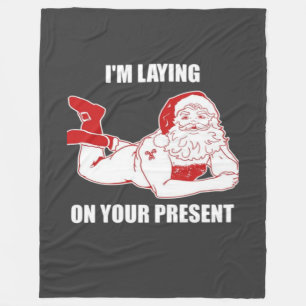Dirty Bad Naughty Santa Fleece Blanket