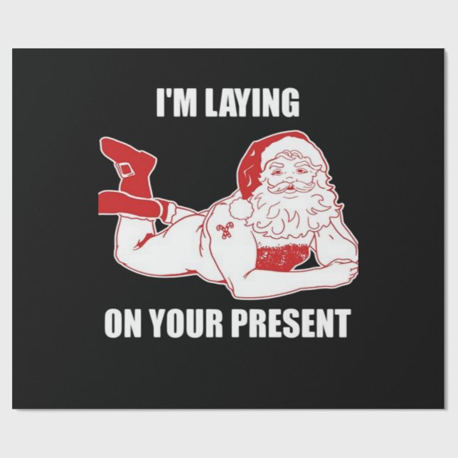 Dirty Bad Naughty Santa  Wrapping Paper (Flat)