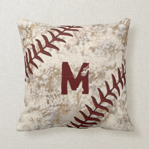 Dirty Baseball Pillow Your MONOGRAM, JERSEY NUMBER