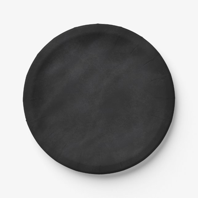 Dirty Blackboard Paper Plate (Front)