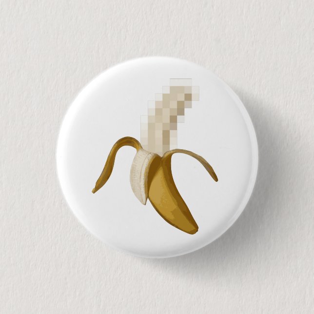 Dirty Censored Peeled Banana 3 Cm Round Badge (Front)