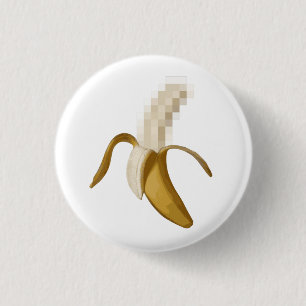 Dirty Censored Peeled Banana 3 Cm Round Badge