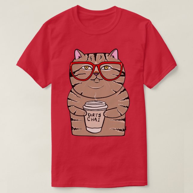 Dirty Chai Kitty T-Shirt (Design Front)