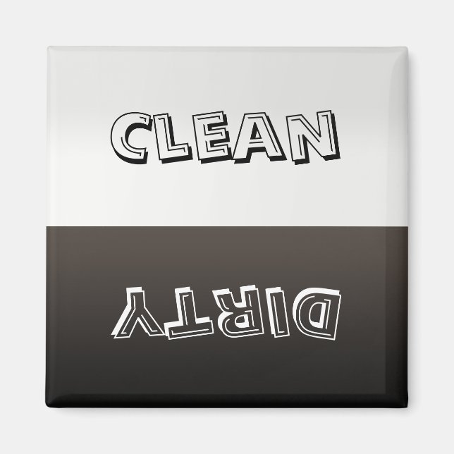 Dirty Clean Customised Dishwasher Magnet (Front)