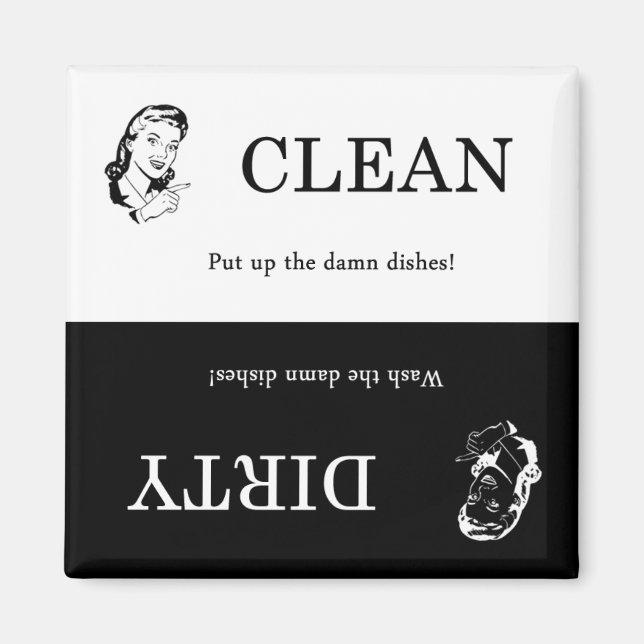 Dirty / Clean Dishwasher Magnet (Front)