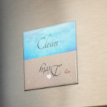 Dirty Clean Dishwasher Magnet Beach Water<br><div class="desc">This design was created though digital art. It may be personalized in the area provide or customizing by choosing the click to customize further option and changing the name, initials or words. You may also change the text color and style or delete the text for an image only design. Contact...</div>
