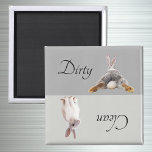 Dirty Clean Dishwasher Magnet Bunny Rabbit Tail<br><div class="desc">This design was created though digital art. It may be personalised in the area provide or customising by choosing the click to customise further option and changing the name, initials or words. You may also change the text colour and style or delete the text for an image only design. Contact...</div>