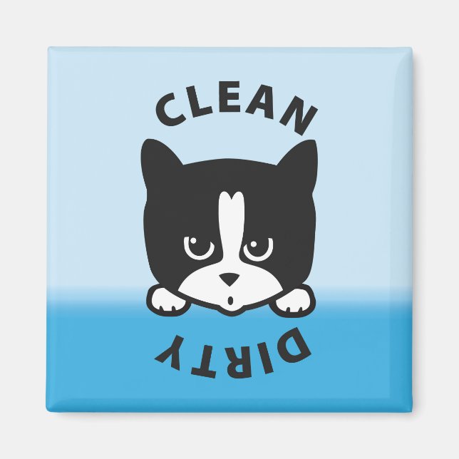 Dirty Clean Dishwasher Magnet - Cute (Front)