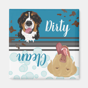 Dirty/Clean Dog Dishwasher  Magnet