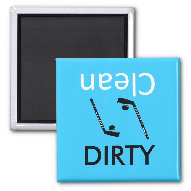 Dirty-Clean hockey Dishwasher Magnets (Front)