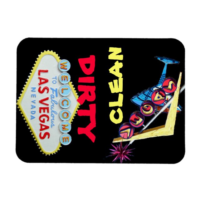 Dirty Clean Las Vegas Magnet (Horizontal)