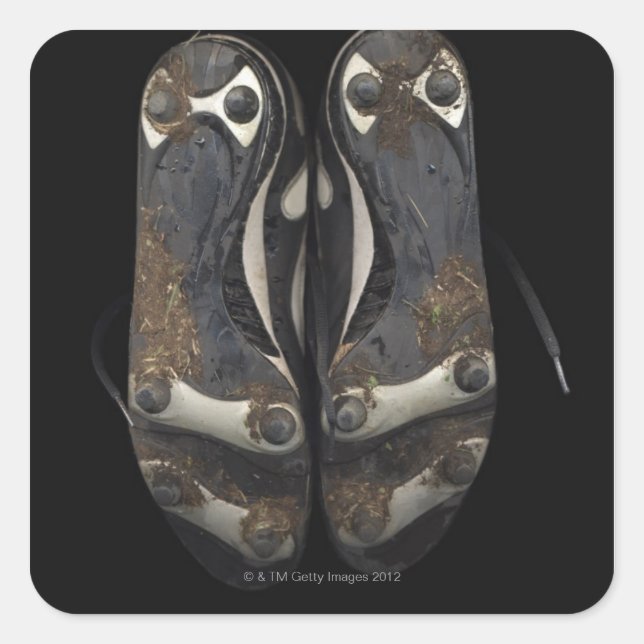 Dirty Cleats Square Sticker (Front)