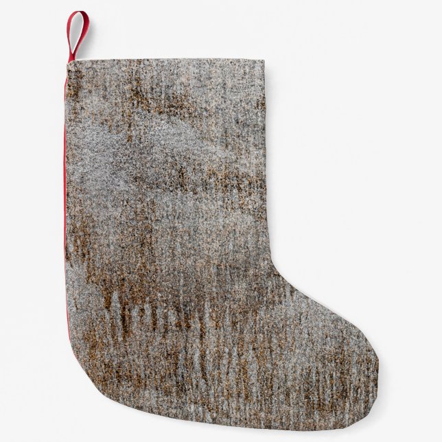 Dirty Concrete Surface Abstract Concept, Closeup C Small Christmas Stocking (Front)