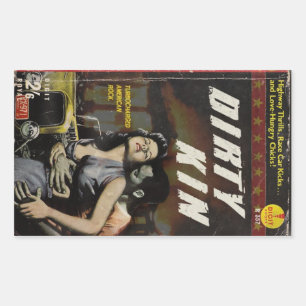Dirty cover rectangular sticker