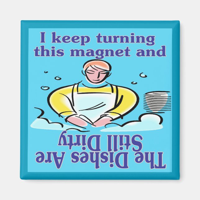 Dirty Dishes Magnet (Front)