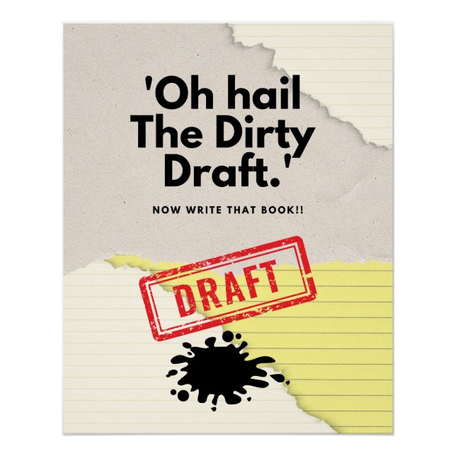 Dirty Draught Chronicles: Notebook Humour for Writ Poster (Front)