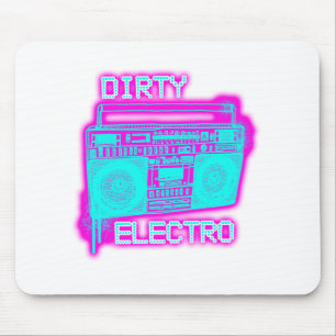 DIRTY ELECTRO dance club DJ girls an guys neon Mouse Pad