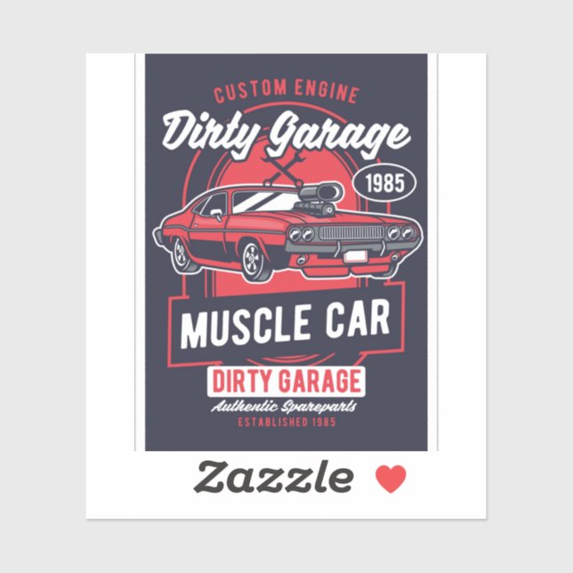 Dirty Garage Muscle Car Club (Sheet)