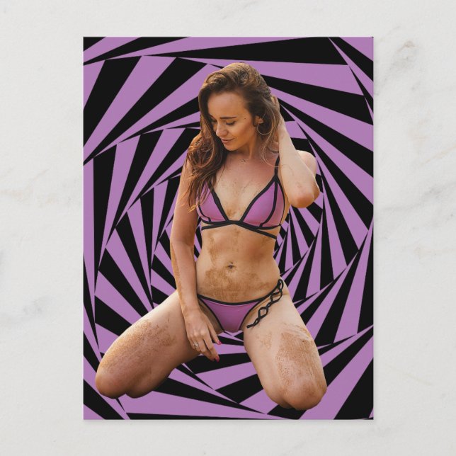 Dirty girl Bikini Postcard (Front)