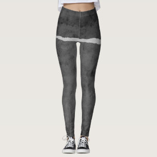 Dirty grey ripped paper leggings