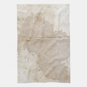 Dirty Grunge Elegant Beige Parchment Minimalistic Tea Towel