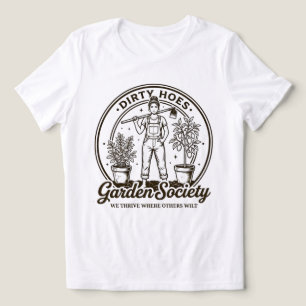 Dirty Hoes Garden Society Funny Gardener Vintage G Tri-Blend Shirt