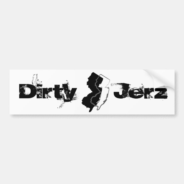 Dirty Jerz Bumper Sticker (Front)