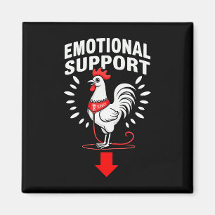 Dirty Joke Rooster Chicken Emotional Support Magnet