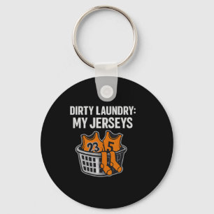 Dirty Laundry My Jerseys Sketll Humor Novelty Key Ring