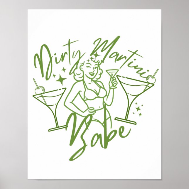 Dirty Martini Babe Poster (Front)
