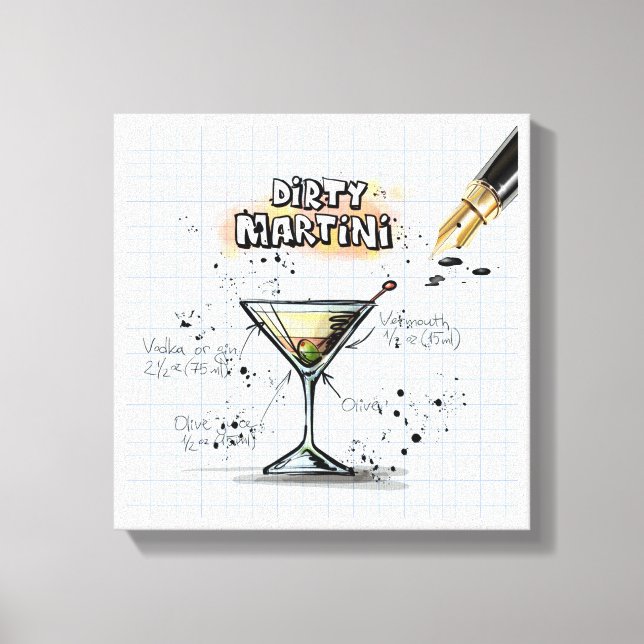 Dirty Martini Canvas Print (Front)