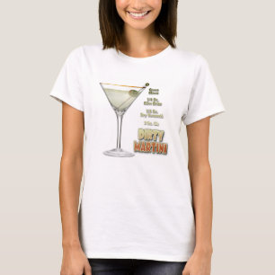 Dirty Martini Cocktail Recipe Art Clothing & T-Shirt