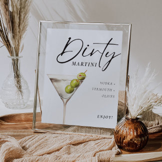 Dirty Martini Sign Signature Drink