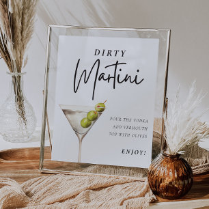 Dirty Martini Sign Signature Drink