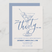 Dirty Martini "Talk Thirty to Me" Adult Birthday